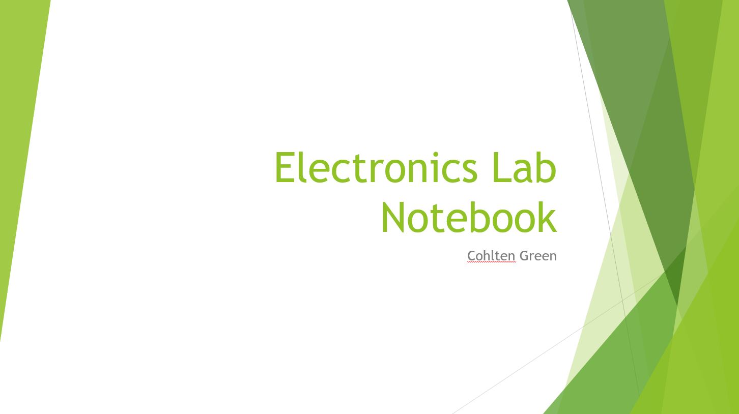 EECT 111 Lab Notebook